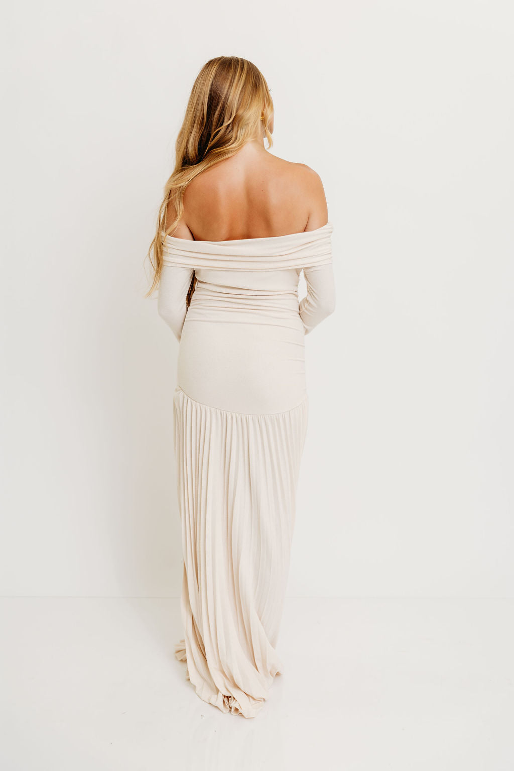 Lennox Long Sleeve Maxi Dress in Ivory