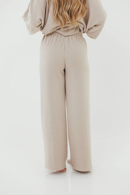 Campbell Fleece Lounge Pants in Cream/Grey *Worth Exclusive Print*