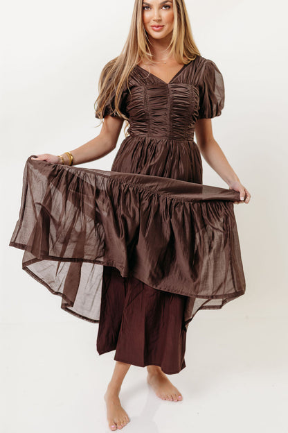 Renee Maxi Dress in Mocha