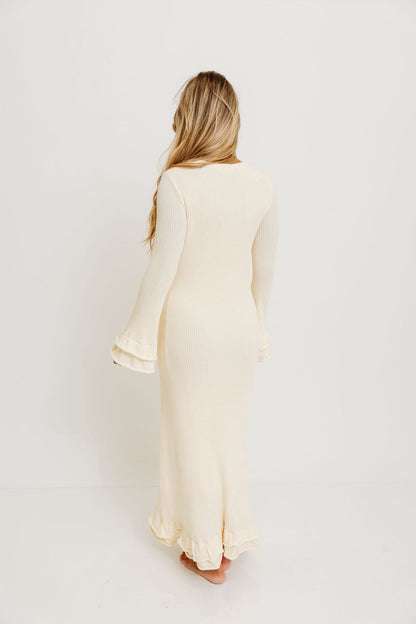 Arlet Maxi Dress in Ivory - Bump Friendly