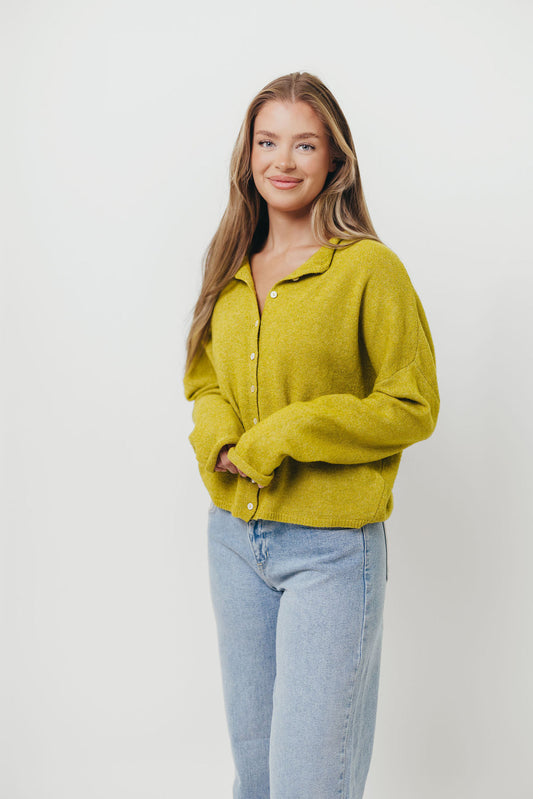 Piper Cardigan in Dijon Yellow