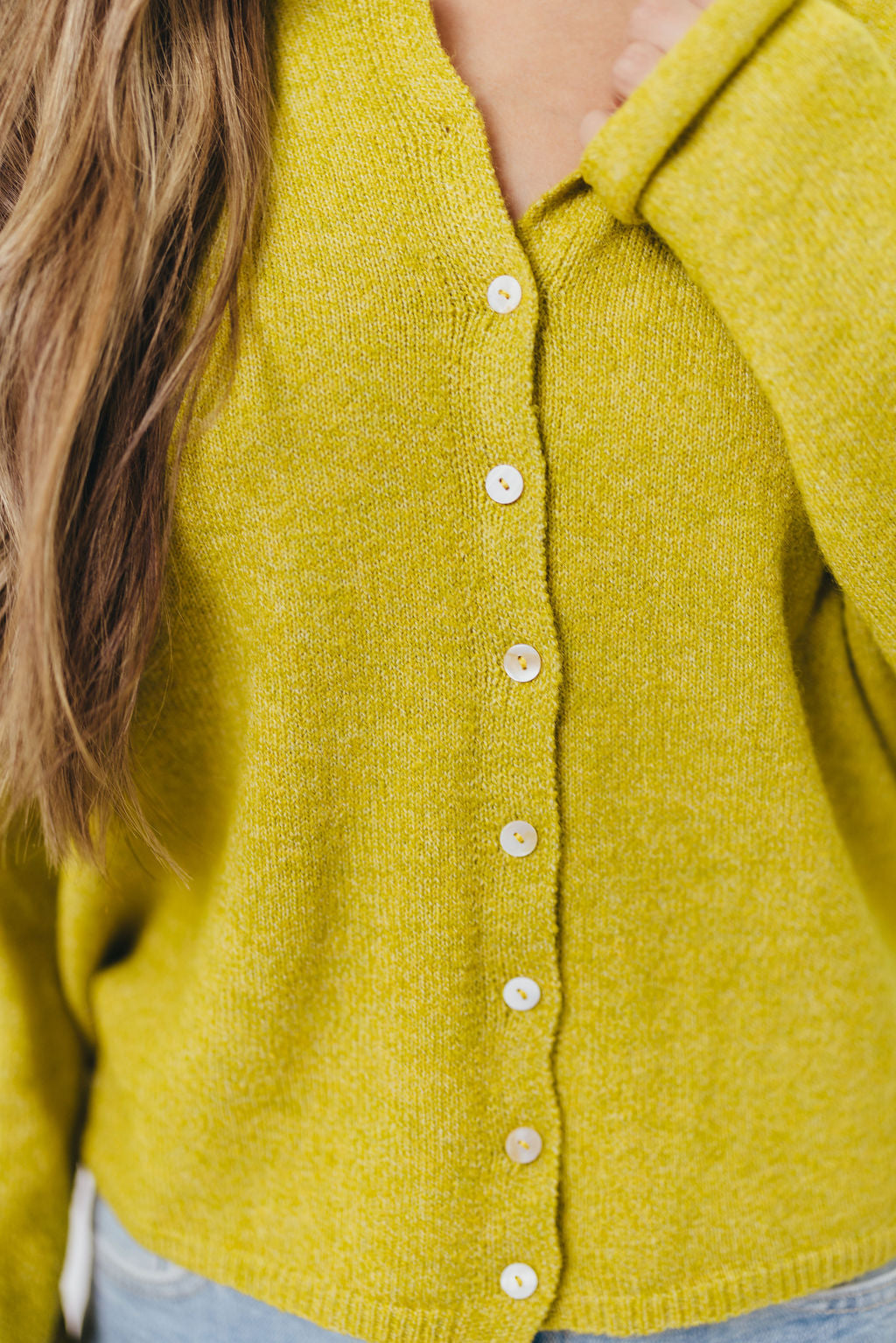 Piper Cardigan in Dijon Yellow