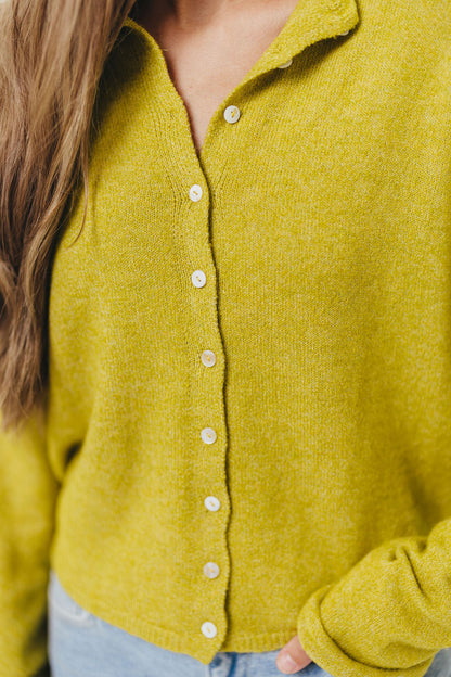 Piper Cardigan in Dijon Yellow