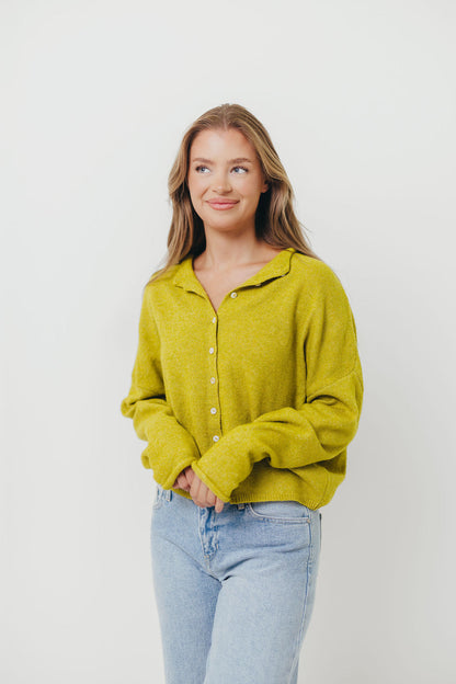 Piper Cardigan in Dijon Yellow