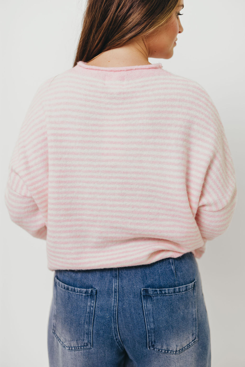 Piper Mini Stripes Cardigan in Pink