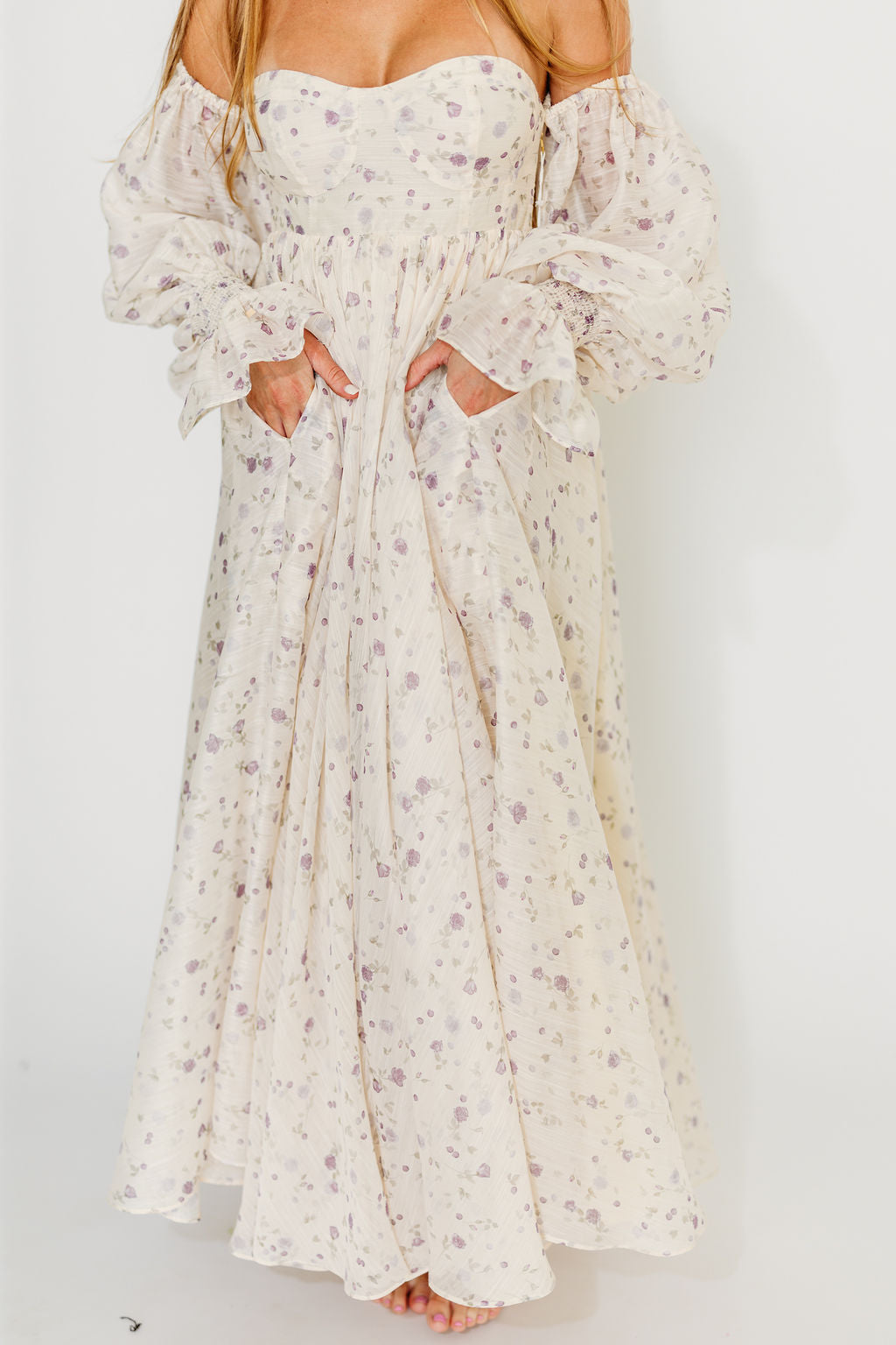 Dear Lily Maxi Dress in Lilac - Bump Friendly