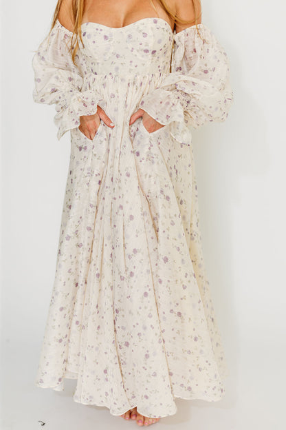 Dear Lily Maxi Dress in Lilac - Bump Friendly