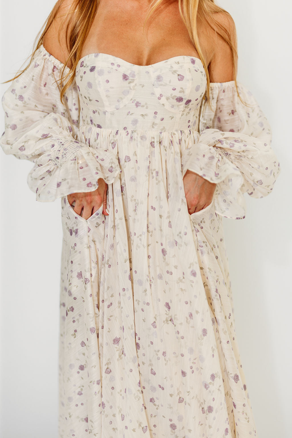 Dear Lily Maxi Dress in Lilac - Bump Friendly