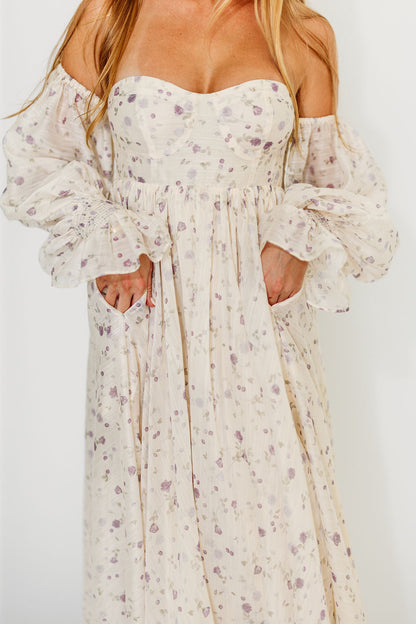 Dear Lily Maxi Dress in Lilac - Bump Friendly