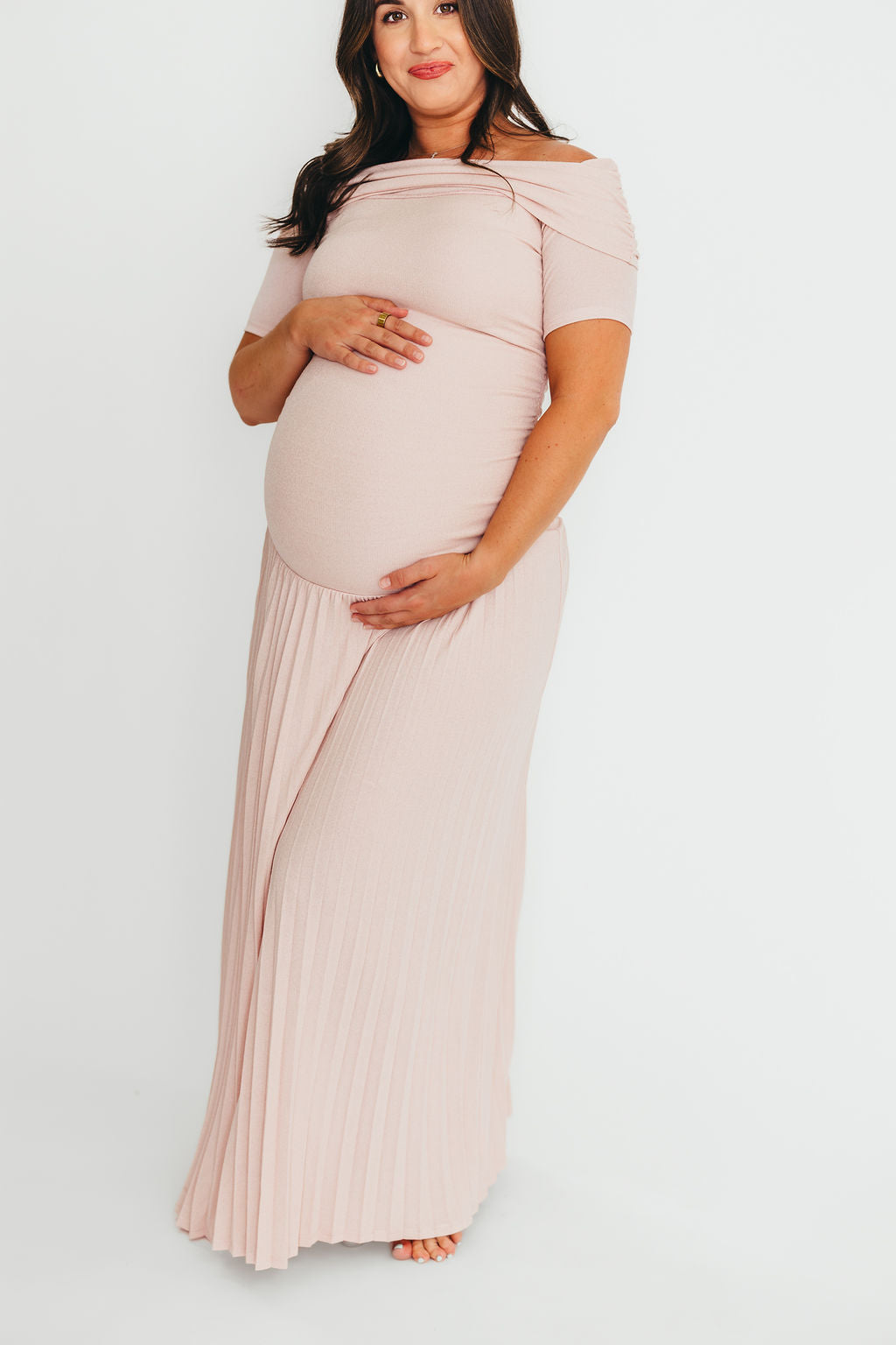 The Lennox Maxi Dress in Dusty Pink