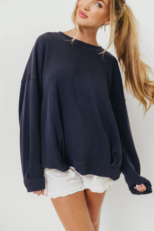 Around Town Crew Pullover in Dark Navy