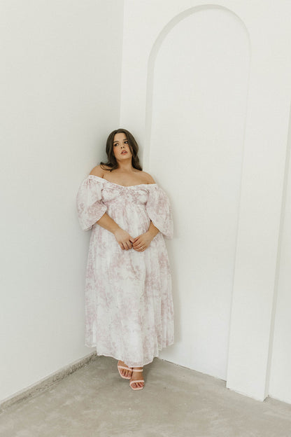 Harlow Midi Dress in Light Pink Floral - Bump Friendly & Inclusive Sizing (S-3XL)