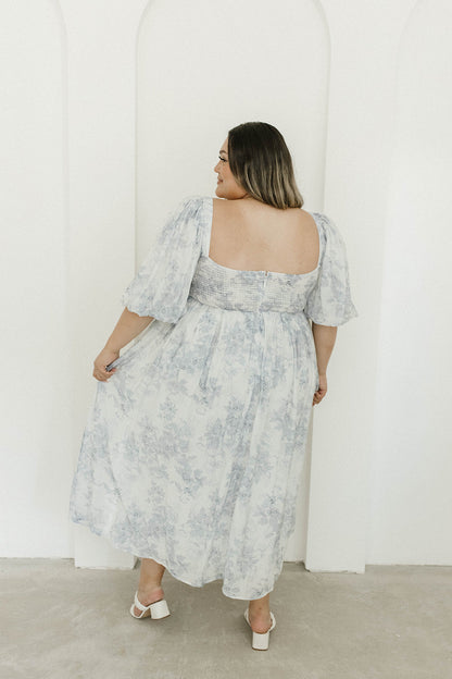 Harlow Maxi Dress in Light Blue Floral - Bump Friendly and Size Inclusive