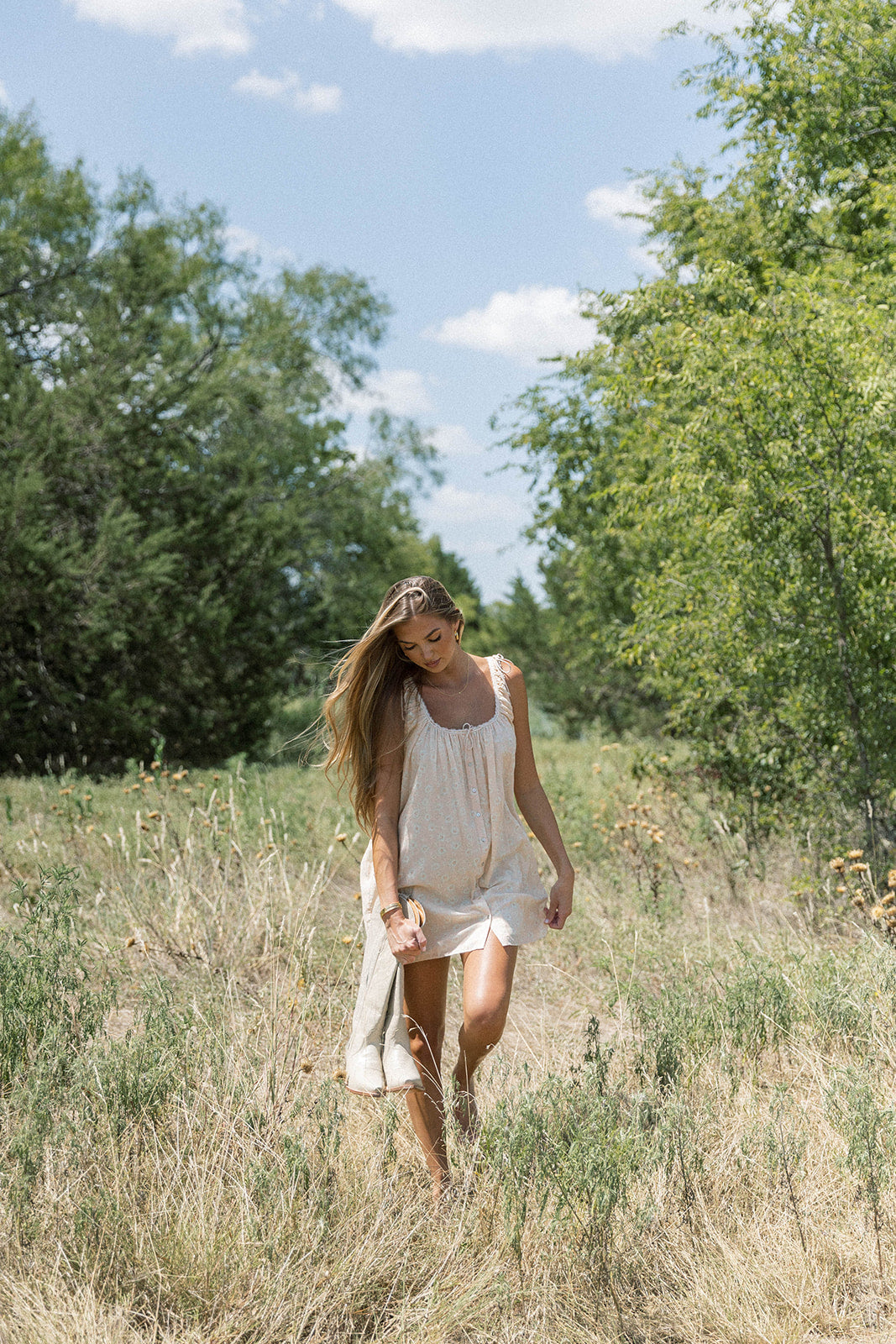 Rosemary 100% Cotton Mini Dress in Sugar Shack