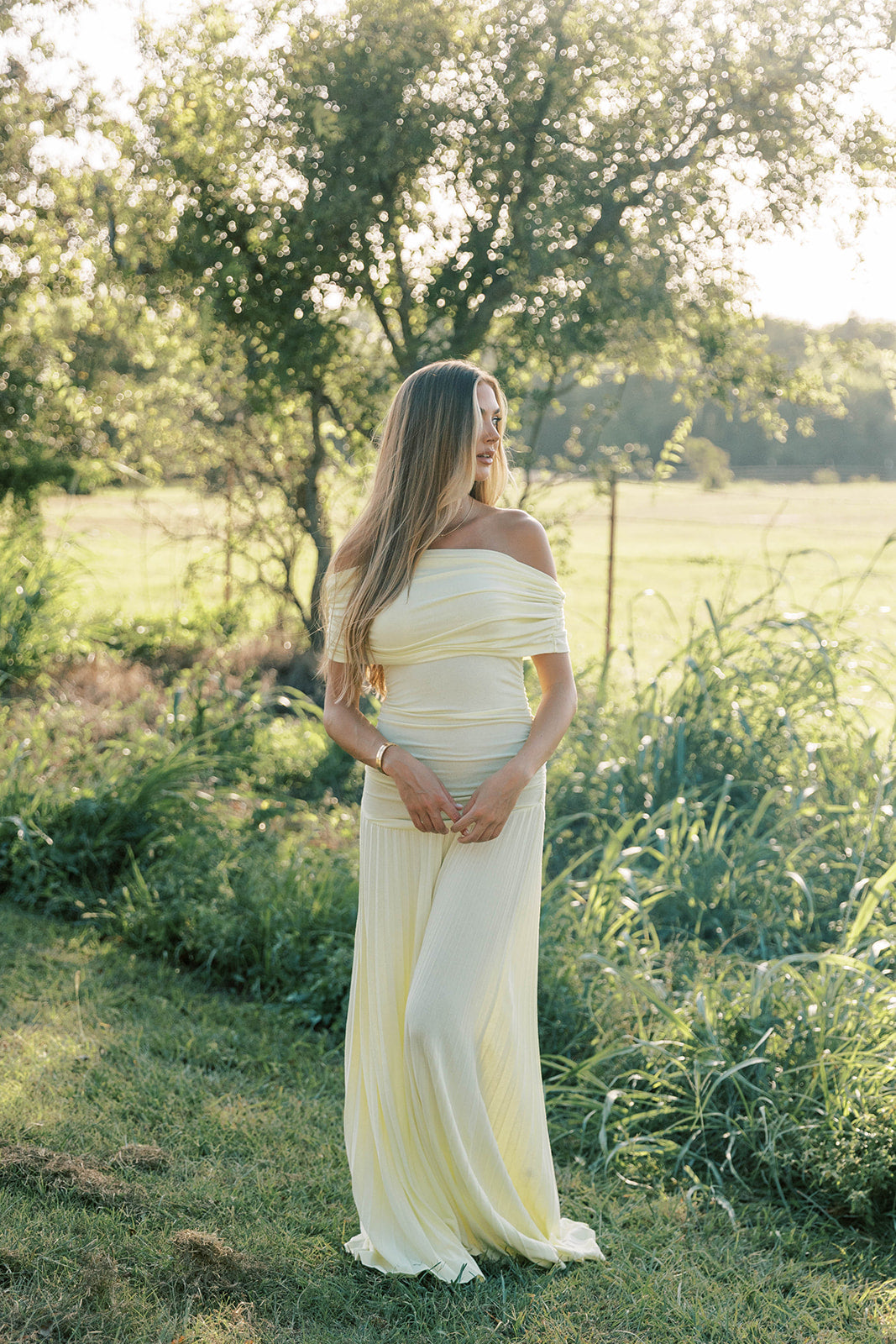 Halo Maxi Dress in Buttercream