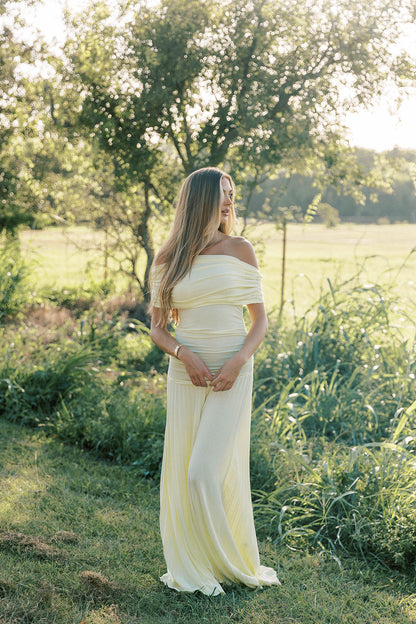Halo Maxi Dress in Buttercream