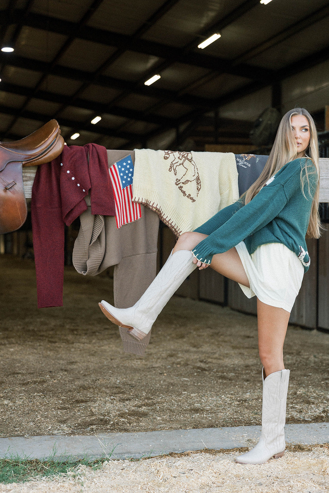 Clyde Horse Sweater in Green