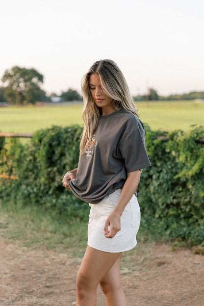 Rosalyn Mini Skirt in Ecru