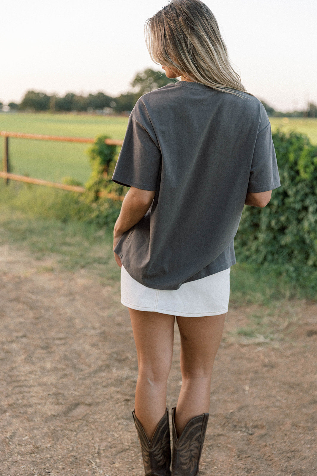 Rosalyn Mini Skirt in Ecru