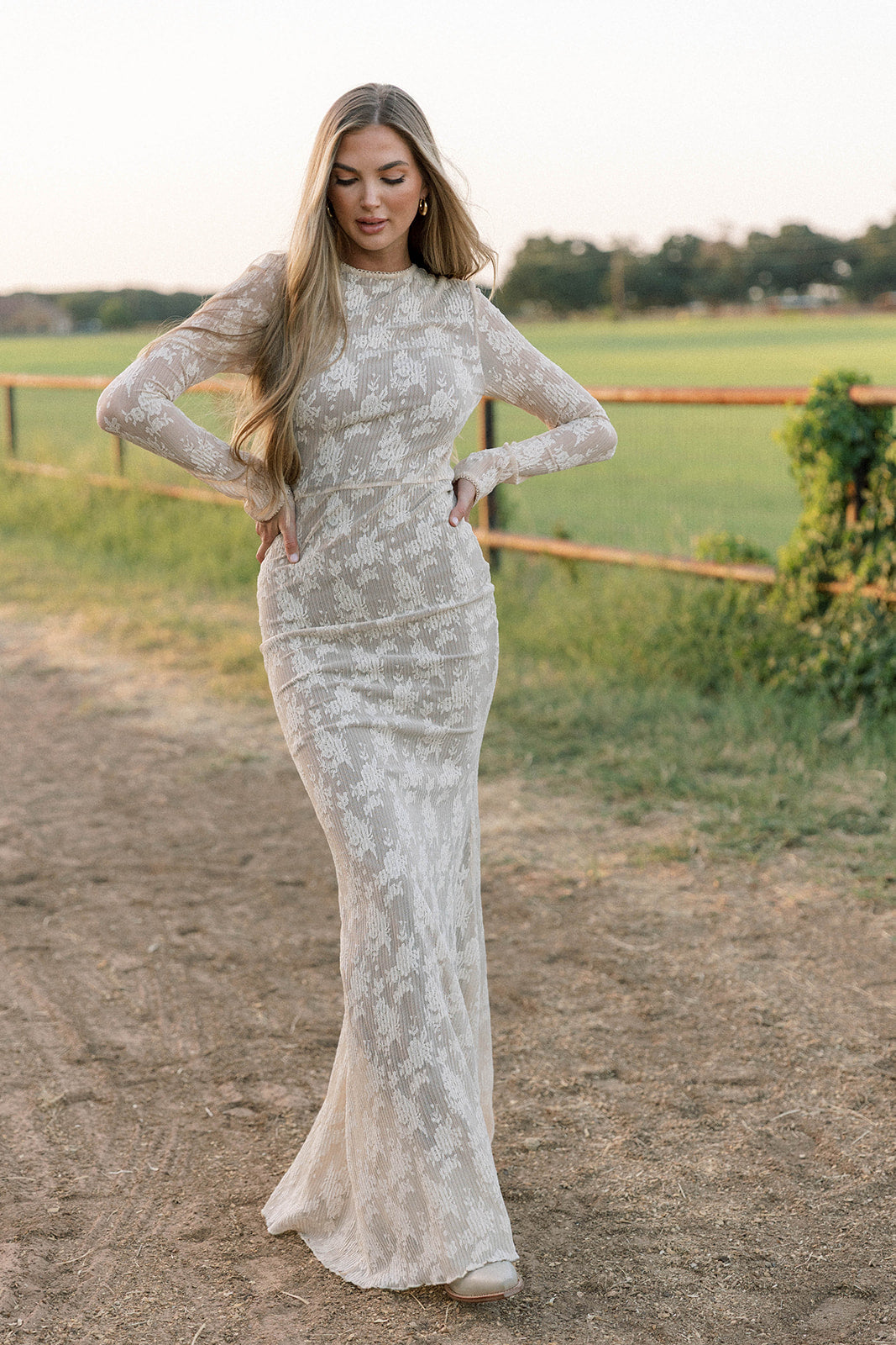 Seraphine Lace Maxi Dress in Cream - Inclusive Sizing & Bump Friendly (Size Up for Bump)