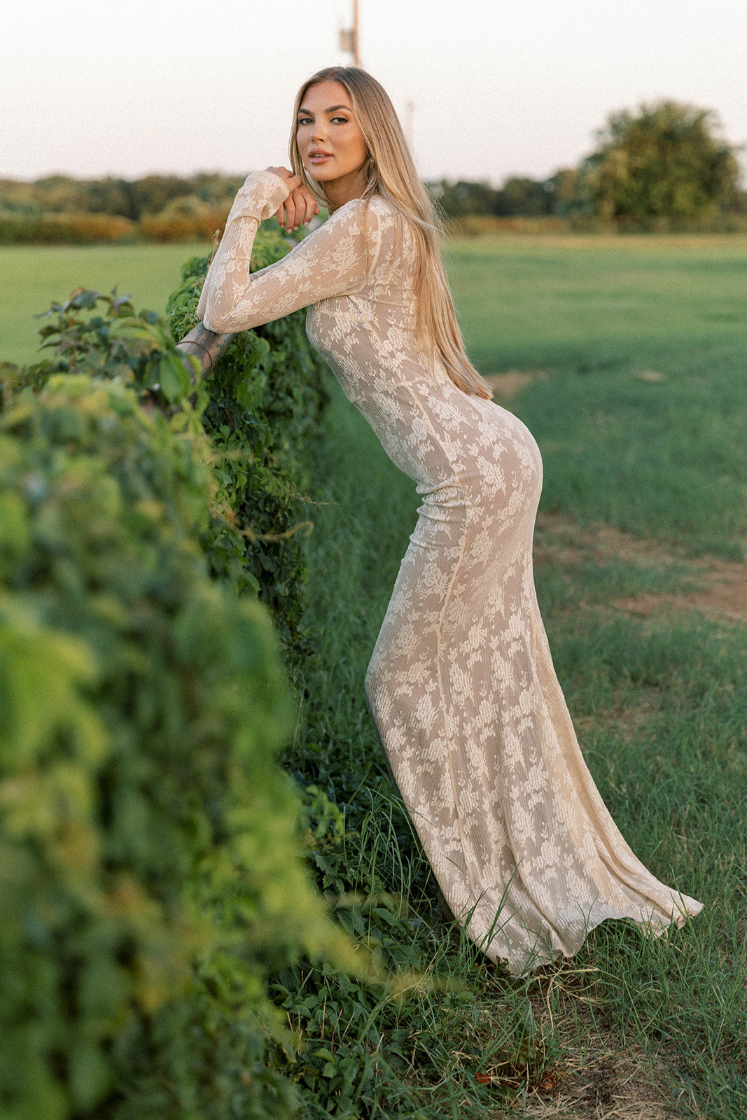 Seraphine Lace Maxi Dress in Cream - Inclusive Sizing & Bump Friendly (Size Up for Bump)