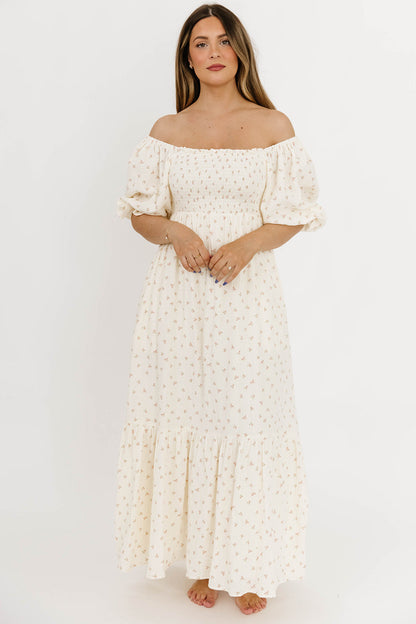 Livvy 100% Cotton Maxi Dress in Petite Pink Floral - Bump Friendly & Inclusive Sizing
