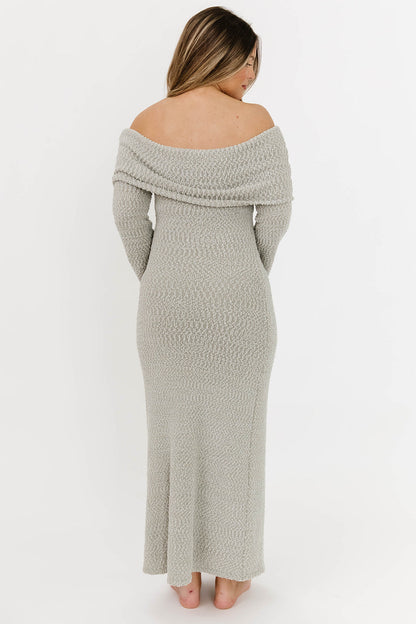 Nora Knit Maxi Dress in Dusty Sage - Bump Friendly
