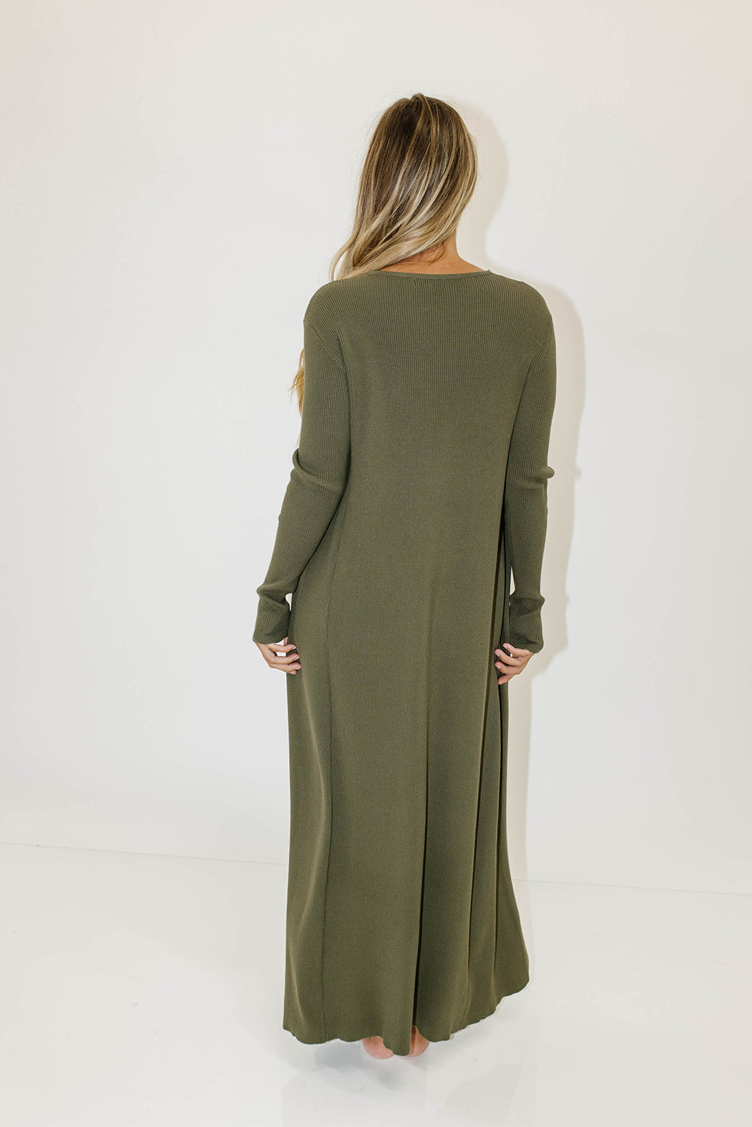 Lina Two Piece Dress Set in Dusty Olive - Bump Friendly