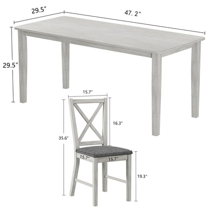 5/7-Piece Solid Wood Dining Set