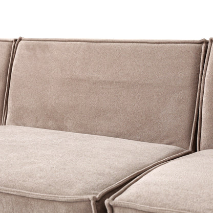 5-Seat L-Shape Modular Sectional Corduroy Sofa Multiple Cushions
