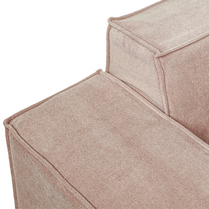 5-Seat L-Shape Modular Sectional Corduroy Sofa Multiple Cushions