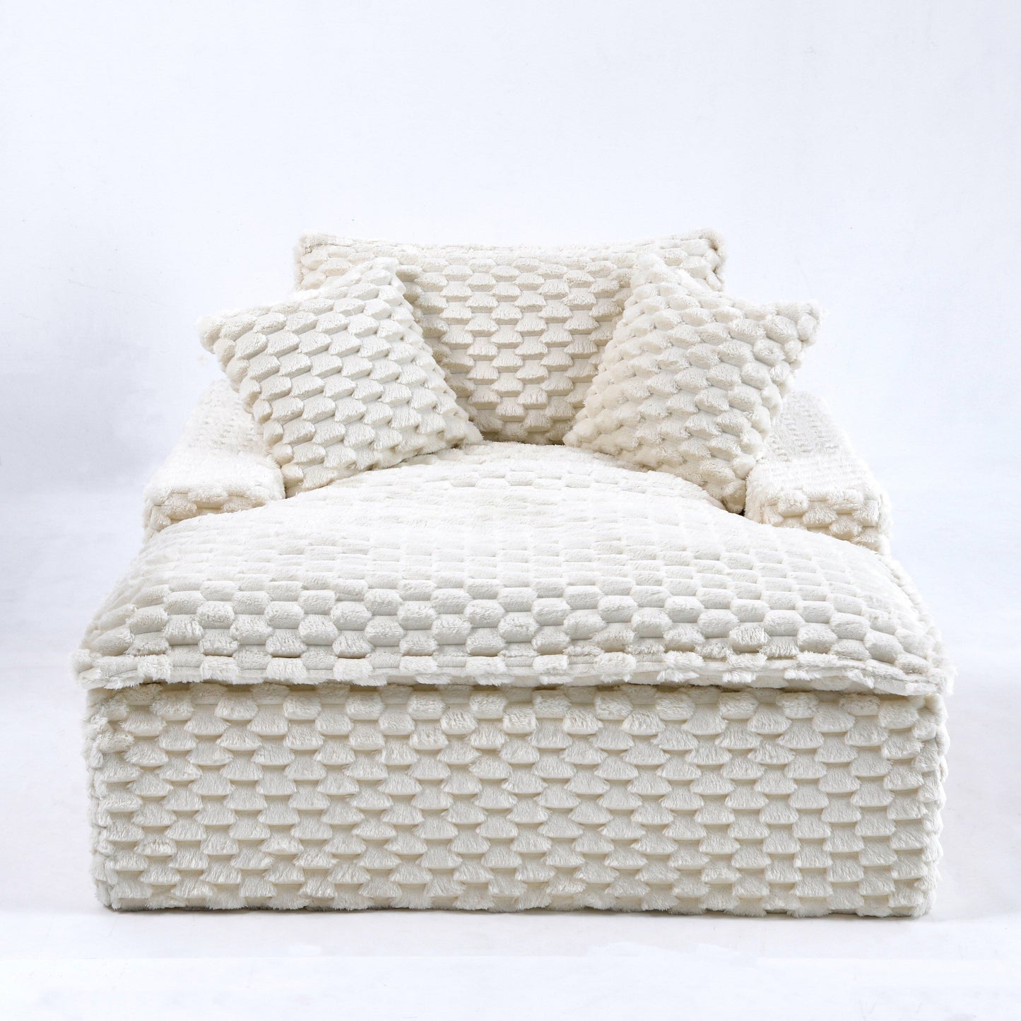 51 - inch Comfort - bearing Sofa: Two Pillows and One Backrest, Suitable for Multiple Scenarios in Bedrooms and Living Rooms