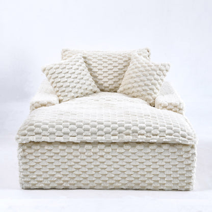 51 - inch Comfort - bearing Sofa: Two Pillows and One Backrest, Suitable for Multiple Scenarios in Bedrooms and Living Rooms