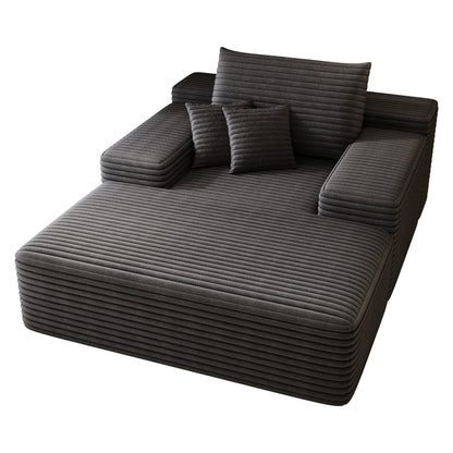 51.2 Corduroy 2-Seater Sofa - Cloud-Like Deep Seat, 600lb Capacity, No Assembly Required, with Ergonomic Pillows
