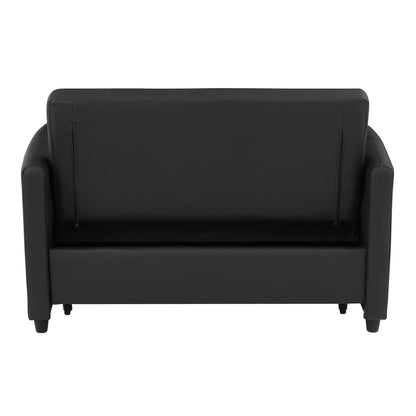 51.57 PU Convertible Sleeper Sofa with 3 USB Ports, 400lb Capacity, and Pull-Out Bed Mechanism