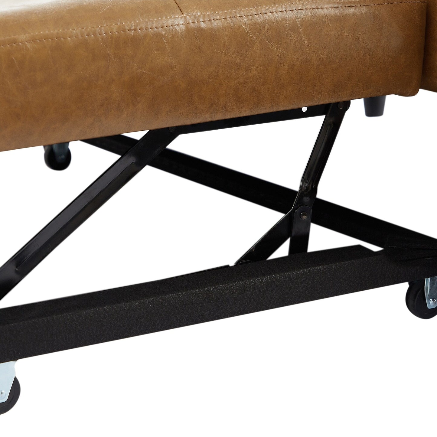 51.57 PU Convertible Sleeper Sofa with 3 USB Ports, 400lb Capacity, and Pull-Out Bed Mechanism