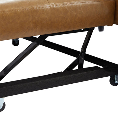 51.57 PU Convertible Sleeper Sofa with 3 USB Ports, 400lb Capacity, and Pull-Out Bed Mechanism