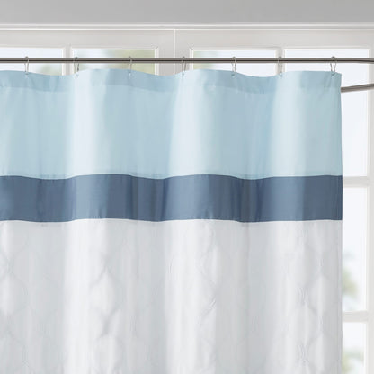 510 Design Josefina Printed and Embroidered Shower Curtain
