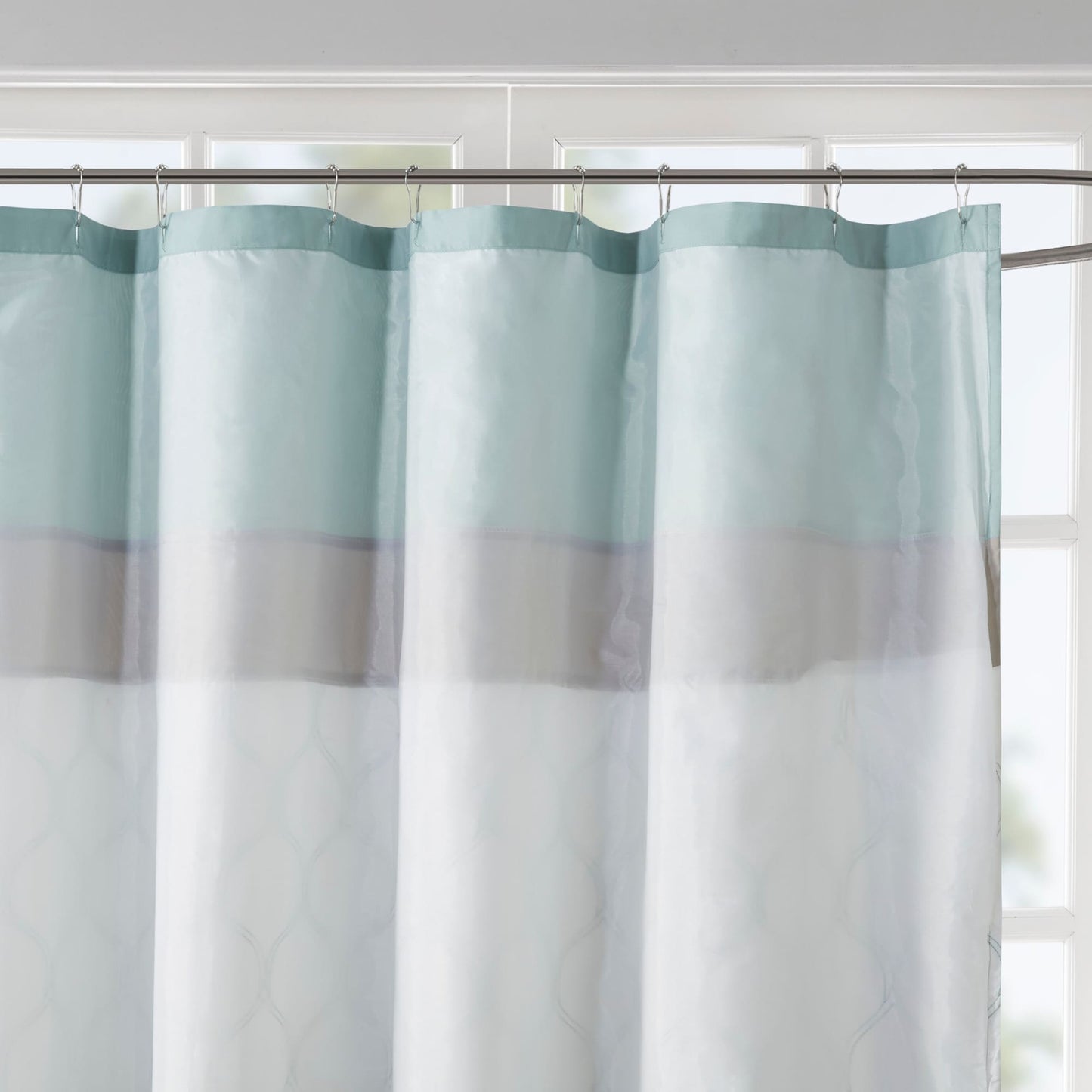510 Design Josefina Printed and Embroidered Shower Curtain