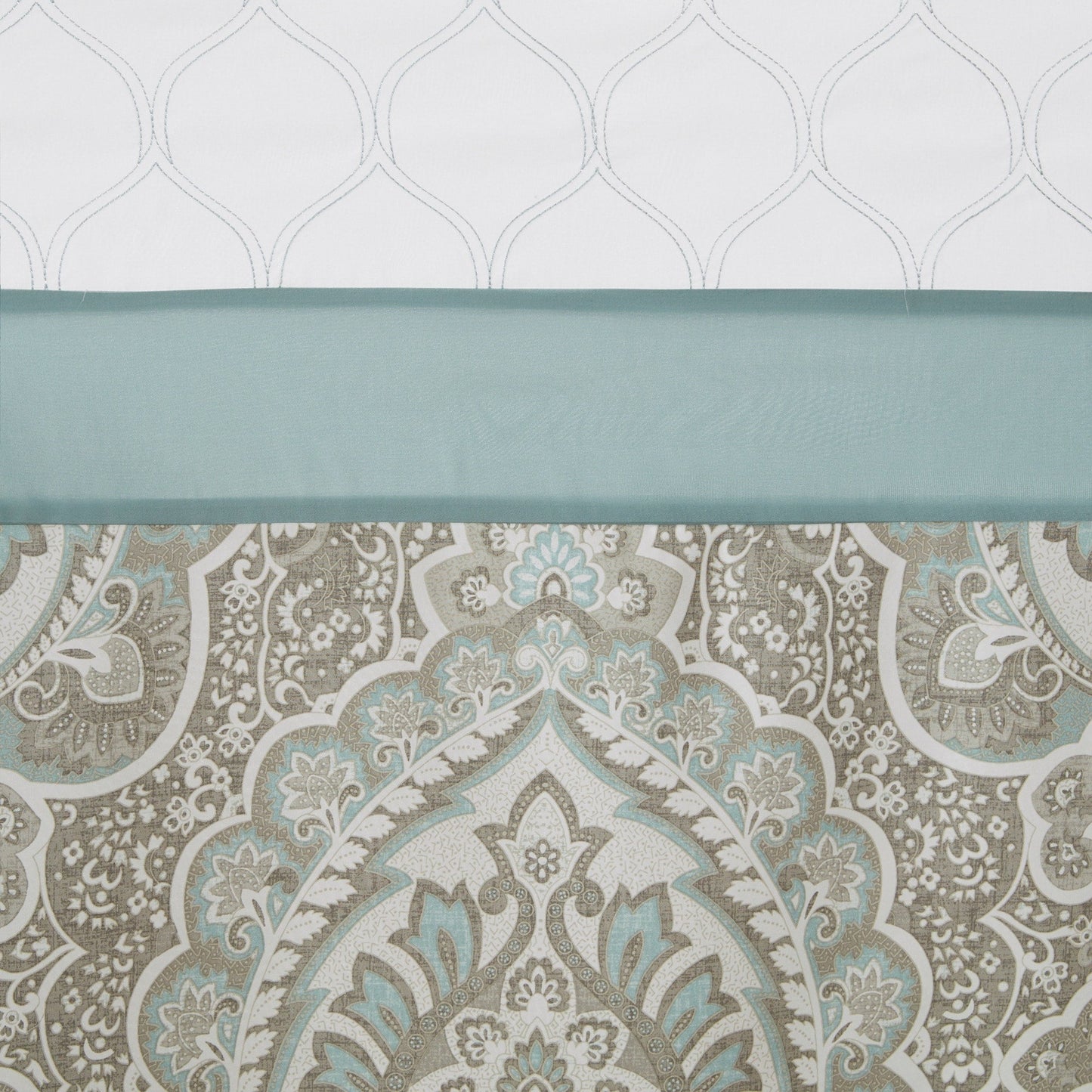 510 Design Josefina Printed and Embroidered Shower Curtain