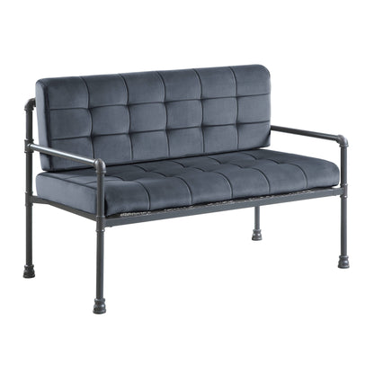 51 Velvet Button Tufted Loveseat Sofa with Memory Foam Seat Cushion for Living Room
