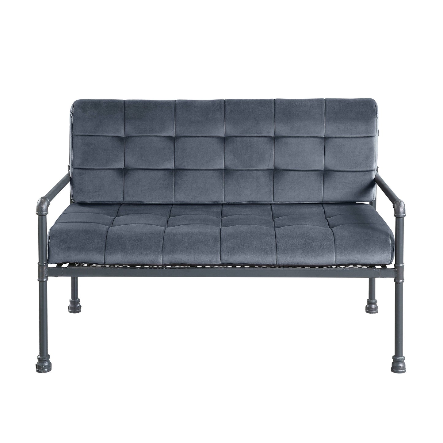 51 Velvet Button Tufted Loveseat Sofa with Memory Foam Seat Cushion for Living Room