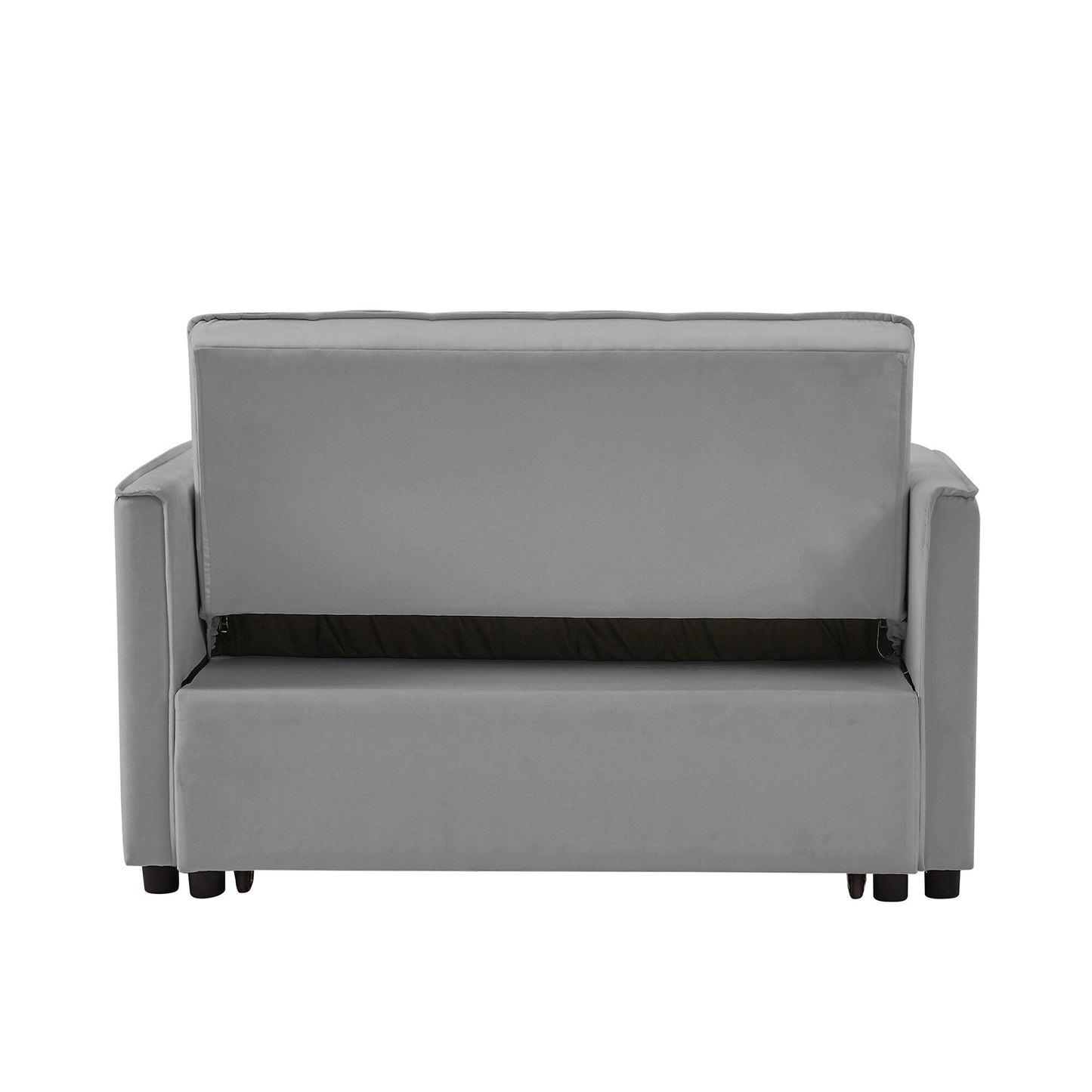 52.75 Velvet Modern 4-Seater Sleeper Sofa with Adjustable Backrest