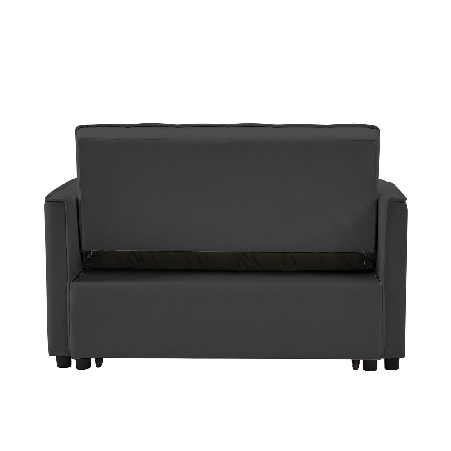 52.75 Velvet Modern 4-Seater Sleeper Sofa with Adjustable Backrest