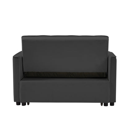 52.75 Velvet Modern 4-Seater Sleeper Sofa with Adjustable Backrest