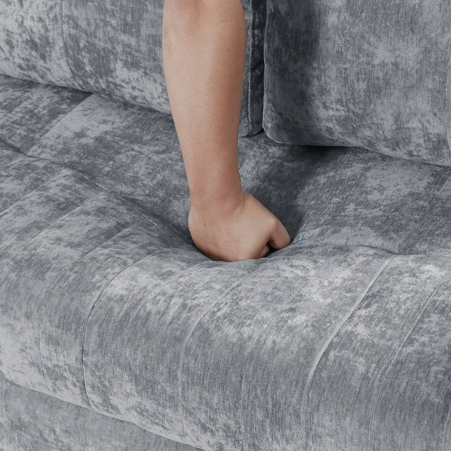 53.9 Chenille Convertible Loveseat with Pull-Out Bed, 3 USB Ports, and Smart Storage