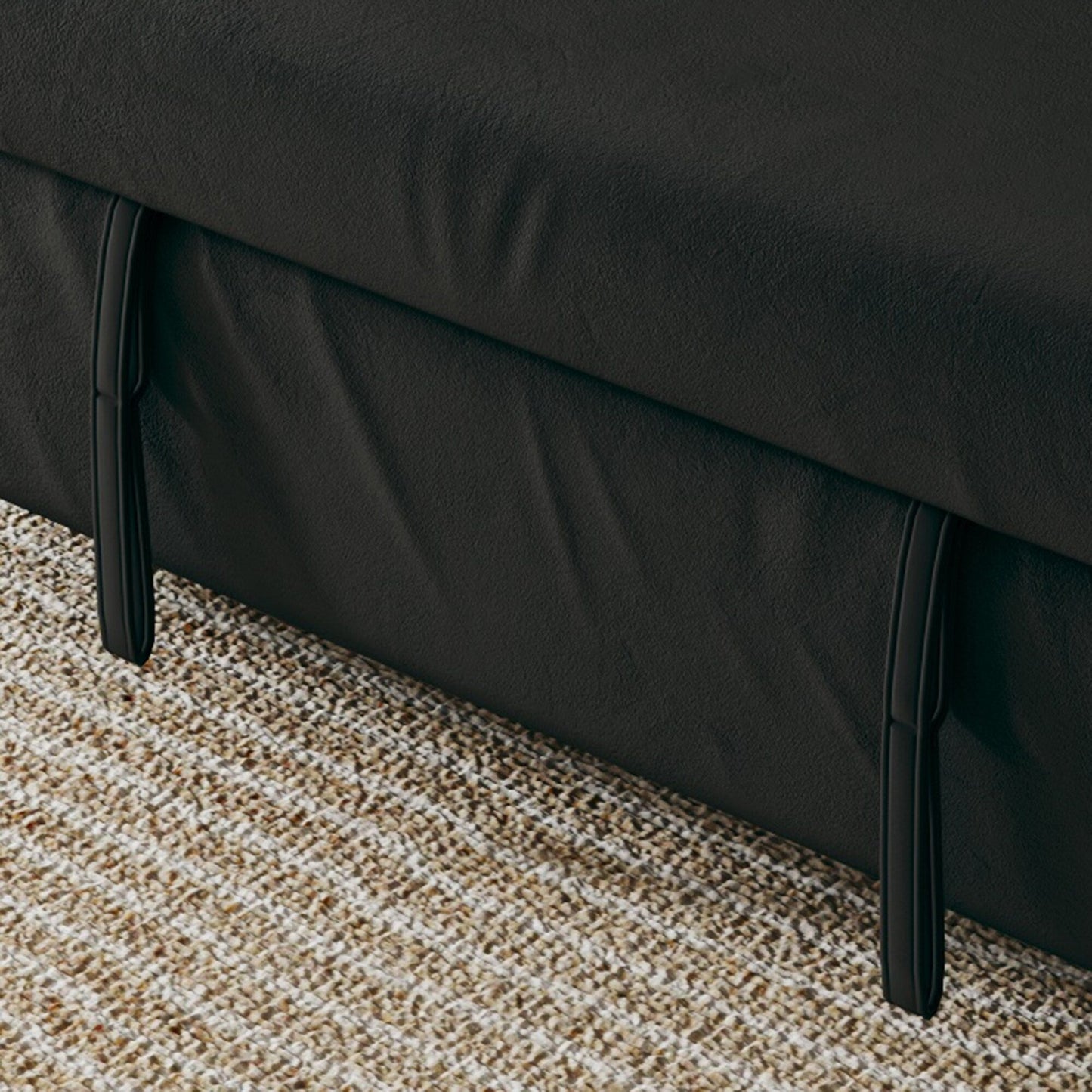54-Inch Velvet Sofa Bed - Multi-Purpose Design with Retractable Queen Bed and Armrest Storage