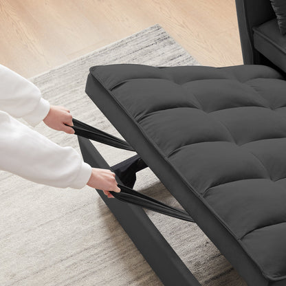 55.2 Velvet 2-in-1 Convertible Sofa Bed with Adjustable Backrest