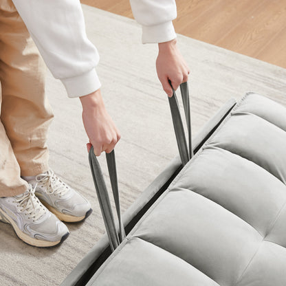 55.2 Velvet 2-in-1 Convertible Sofa Bed with Adjustable Backrest
