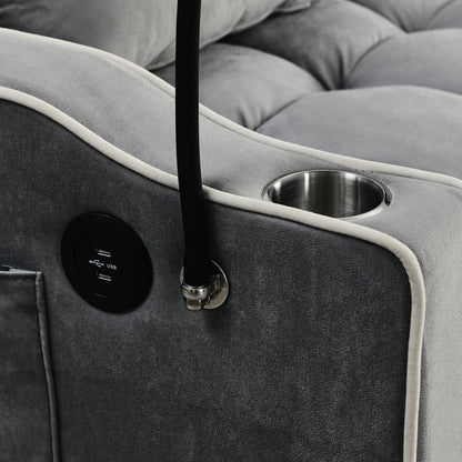 55.51 inch versatile foldable sofa bed in 3 lengths